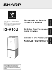 Sharp IG-A10UW IG-A10UR | IG-A10UW Operation Manual