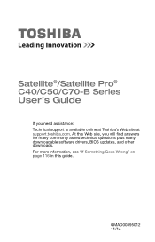Toshiba Satellite C55T-B5149 Satellite C40/C50/C70-B Series Windows 8.1 User's Guide