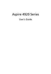 Acer Aspire 4920 Aspire 4920 User Guide EN