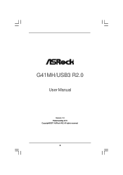 ASRock G41MH/USB3 R2.0 User Manual