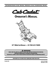 Cub Cadet CC 760ES CC 760ES Operator's Manual
