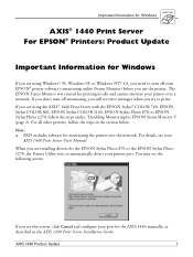 Epson C264011 User Manual - Axis 1440