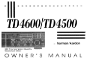 Harman Kardon TD4600 Owners Manual