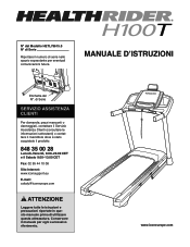 HealthRider H100t Treadmill Italian Manual