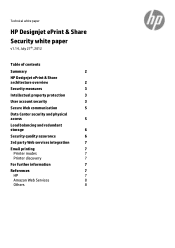 HP Designjet T520 HP Designjet ePrint & Share - Security white paper