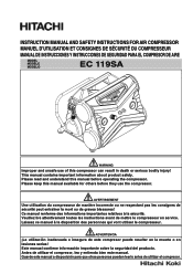 Hitachi EC119SA Instruction Manual
