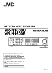 JVC VR-N1600U Instruction Manual