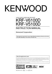 Kenwood KRF-V6100D User Manual