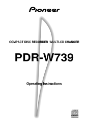 Pioneer PDR w739 Operating Instructions