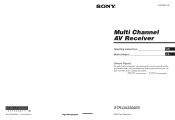 Sony STR-DA3300ES Operating Instructions  (Large File - 19.55 MB)