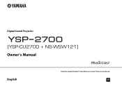 Yamaha YSP-2700 Owners Manual