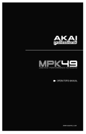 Akai MPK49 Operation Manual