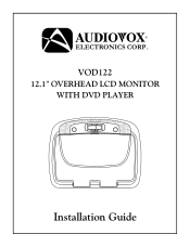 Audiovox VOD122 Installation Guide