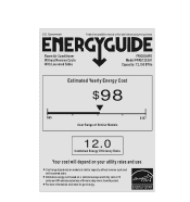 Frigidaire FFRE1233U1 Energy Guide