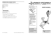 ProForm 745 Ekg Instruction Manual