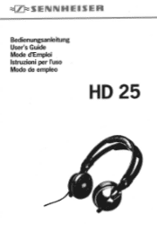 Sennheiser HD 25 Instructions for Use