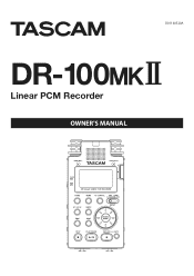 TEAC DR-100MKII DR-100mkII Owner's Manual