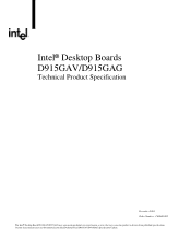 Intel D915GAG Product Specification