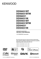 Kenwood DDX4031BTM User Manual