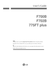 LG F700B User Guide