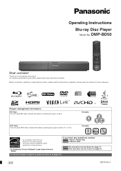Panasonic DMP-BD50PP-K DMPBD50-MUL User Guide