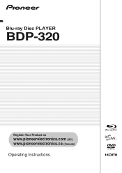 Pioneer BDP 320 Owner's Manual