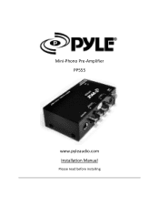 Pyle PP555 Installation Manual