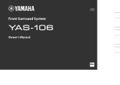 Yamaha YAS-106 Owners Manual