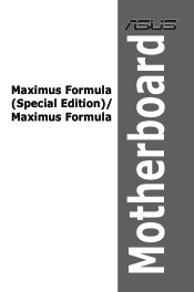 Asus MAXIMUS FORMULA SPECIAL Maximus Formula user's manual English Edition Version E3374