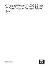 HP AJ750A HP StorageWorks MSA2000 3.5-inch LFF Drive Enclosure Firmware release notes (536919-003, February 2010)