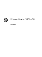 HP ScanJet Enterprise Flow 7500 User Guide