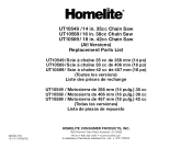 Homelite UT10640 Replacement Parts List