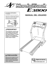 NordicTrack E 3800 Treadmill Spanish Manual