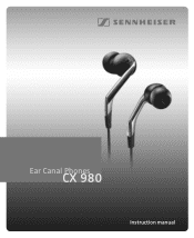 Sennheiser CX 980 Instructions for Use