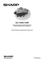 Sharp AX-1100S AX-1100 Operation Manual
