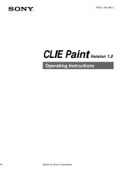 Sony PEG-T615C CLIE Paint v1.0 Operating Instructions