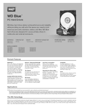 Western Digital Blue Drive Specification Sheet