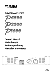 Yamaha P1600 Owner's Manual