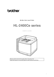 Brother International HL-2400CEN Users Manual - English