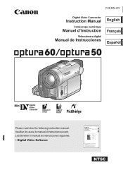 Canon 0330B001 OPTURA60 OPTURA50 Instruction Manual