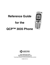 Kyocera 3035 Reference Guide