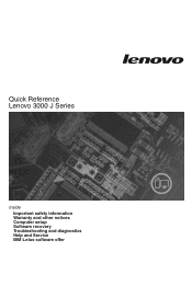 Lenovo J100 (English, French, German, Italian, Dutch) Multilingual Quick reference guide