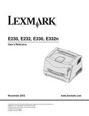 Lexmark E230 User's Guide