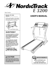 NordicTrack E 3200 English Manual