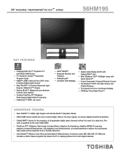 Toshiba 56HM195 Printable Spec Sheet