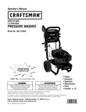 Craftsman 020395 Operation Manual
