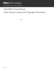 Dell PowerStore 1200T EMC PowerStore Open Source License and Copyright Information