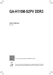 Gigabyte GA-H110M-S2PV DDR3 User Manual