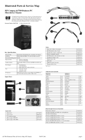 HP Dx7500 Illustrated Parts & Service Map: HP Compaq dx7500 Business PC Microtower Chassis