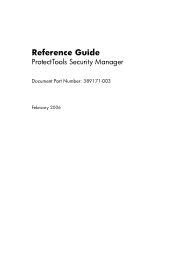 HP Tc4400 Reference Guide ProtectTools Security Manager